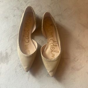 Sam Edelman nude pointed to flats